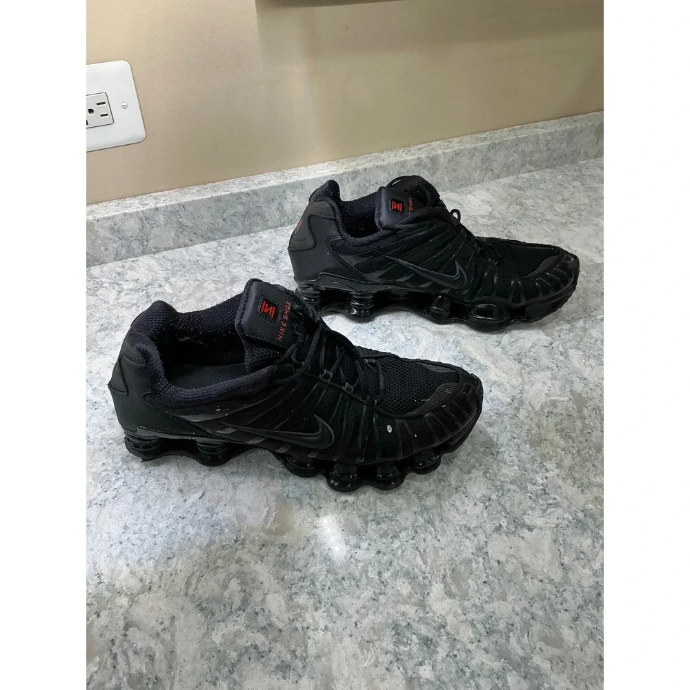 Nike Sneakers Shox TL 13 Black Triple Black AV3595-002 TPU Cage Low Top